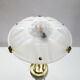 Lamp blown glass frosted around 1940 brass