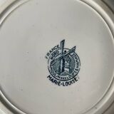 Series of 8 Marie-Louise soup plates, Moulin des Loups and Hamage