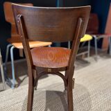 Set of 6 baumann bistro chairs classic years 50 bois fonce
