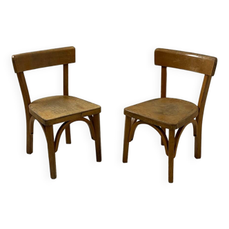 Pair of 50's Bauman children's chairs