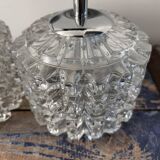 Pair of chrome wall lights