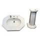 Vasque sur pied blanc