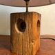 Solid wood table lamp