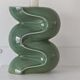Small candle holder - ALMOND GREEN