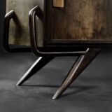Mid-Century Scandinavian Modern Birch Sideboard with a Futuristic Base, 1960s