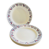 4 vintage plates Niderviller Moselle France