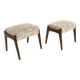 Set de 2 ottomans scandinave, Suède, 1960