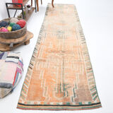 3x12 pale orange herki runner rug 99x380cm