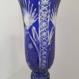 Vase bleu cristallery of lorraine - large model
