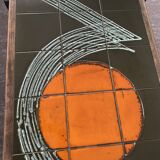 Table basse céramique bois style Vallauris