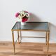 Glass and brass coffee table, 1950s