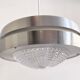 Vintage RAAK hanging lamp B-1044, aluminium and glass shade