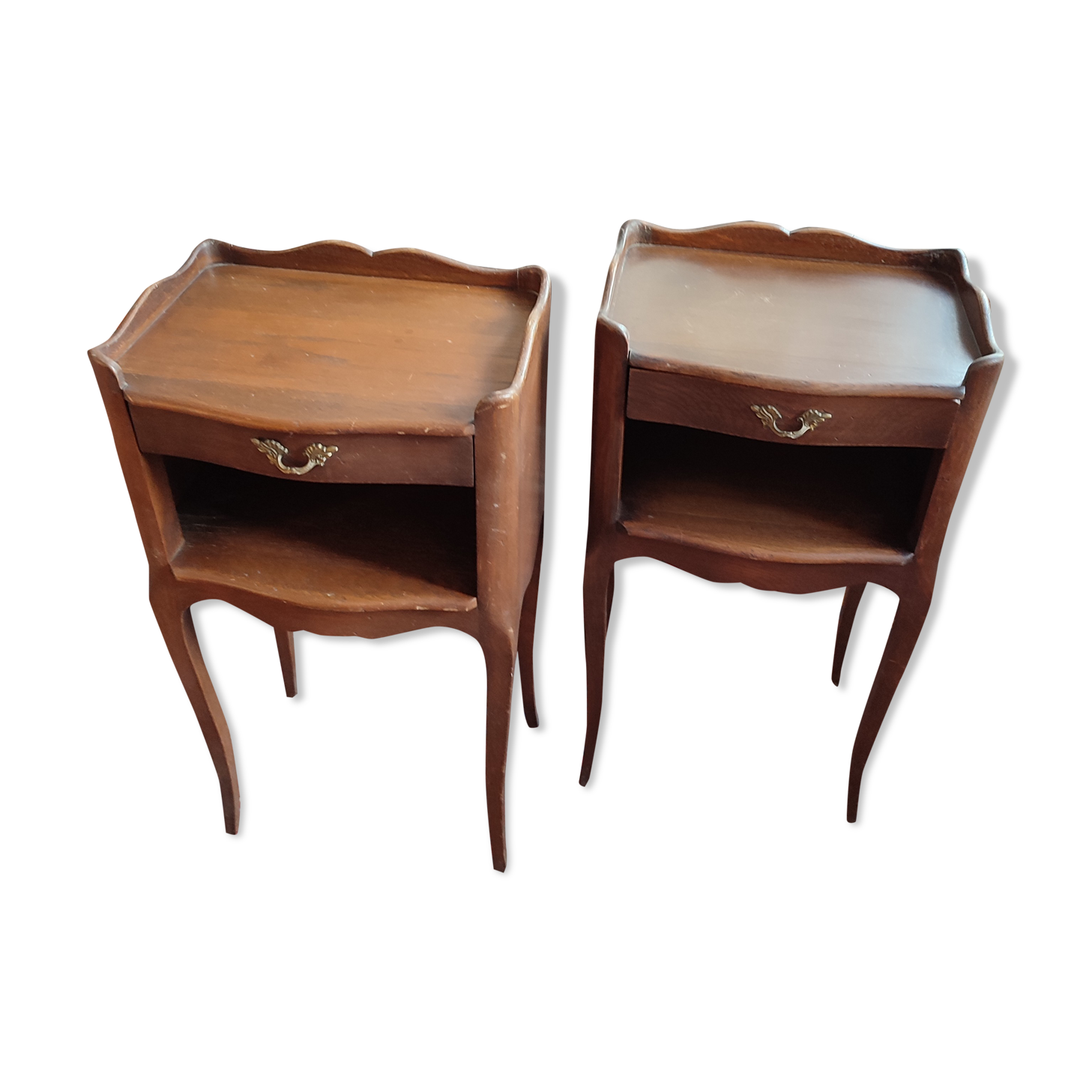 Pair of Louis XV style niche bedside tables