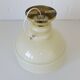 Vintage Ceiling Light Beige Glass Semi Flush Mount Lighting Redesign 1970's