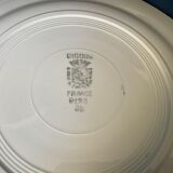 6 vintage octagonal flat plates in floral porcelain, 1960s