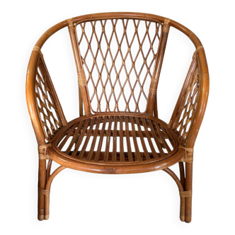 Vintage rattan armchair