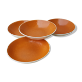 4 shallow sail coral plates salins Deauville