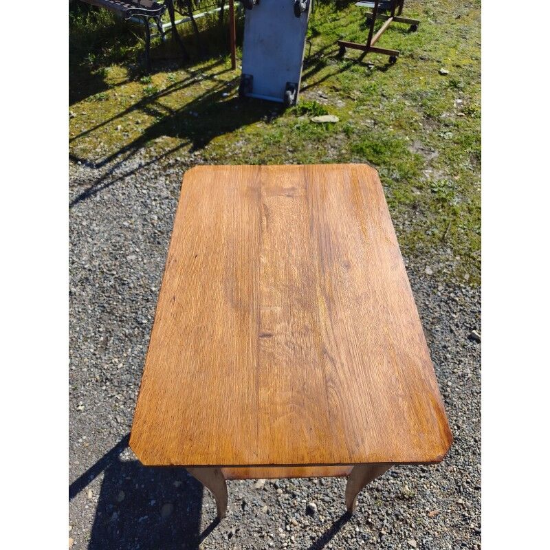 Oak table from the 1930s, 1 drawer.