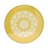 Plat de gâteau moderniste jaune Allemagne, années 60