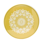 Plat de gâteau moderniste jaune Allemagne, années 60