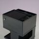 1970s black plastic trolley by Giovanni Pelis for Stile Neolt, Italy