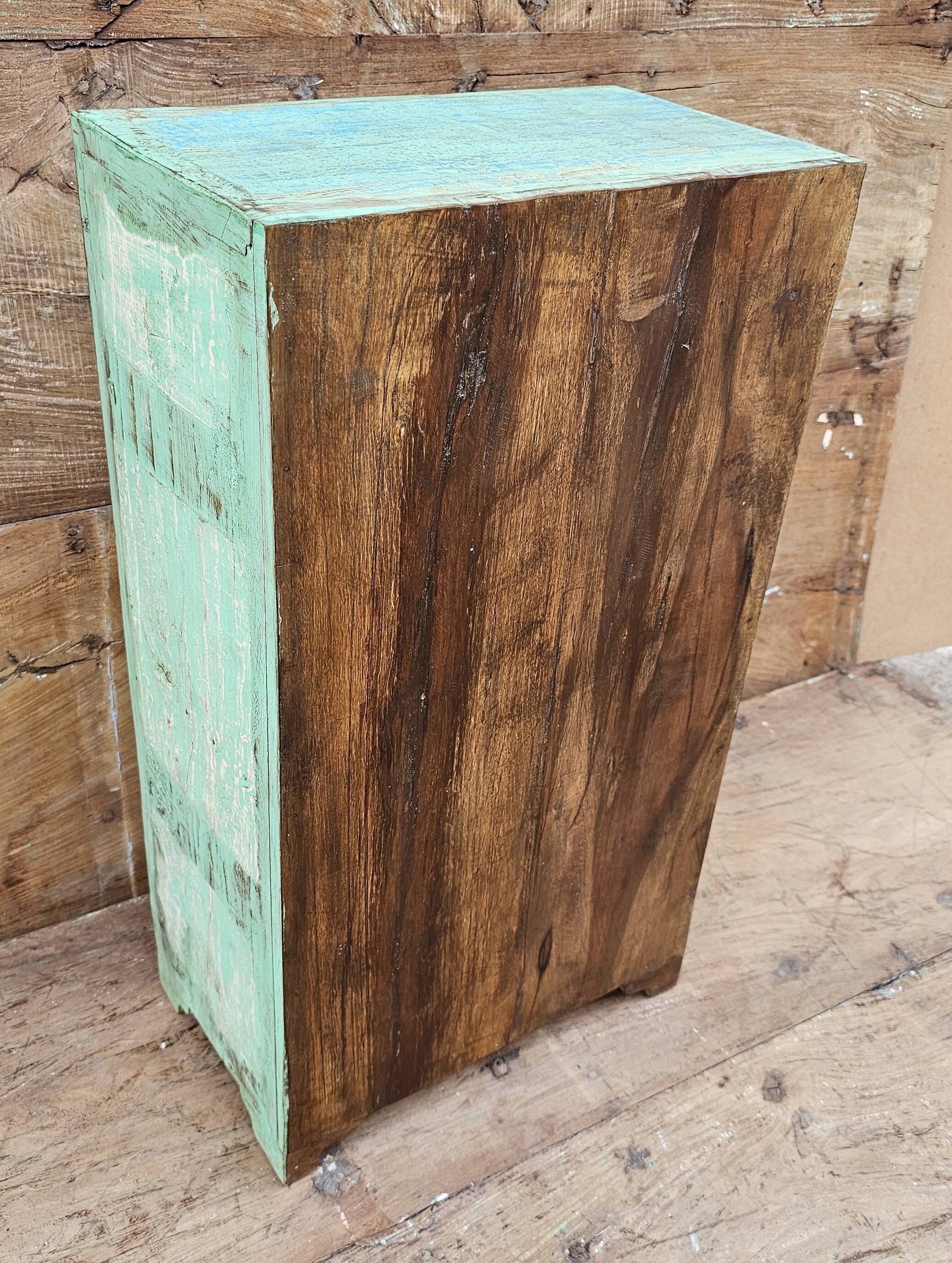 Old bedside table - tribal cabinet in Burmese teak