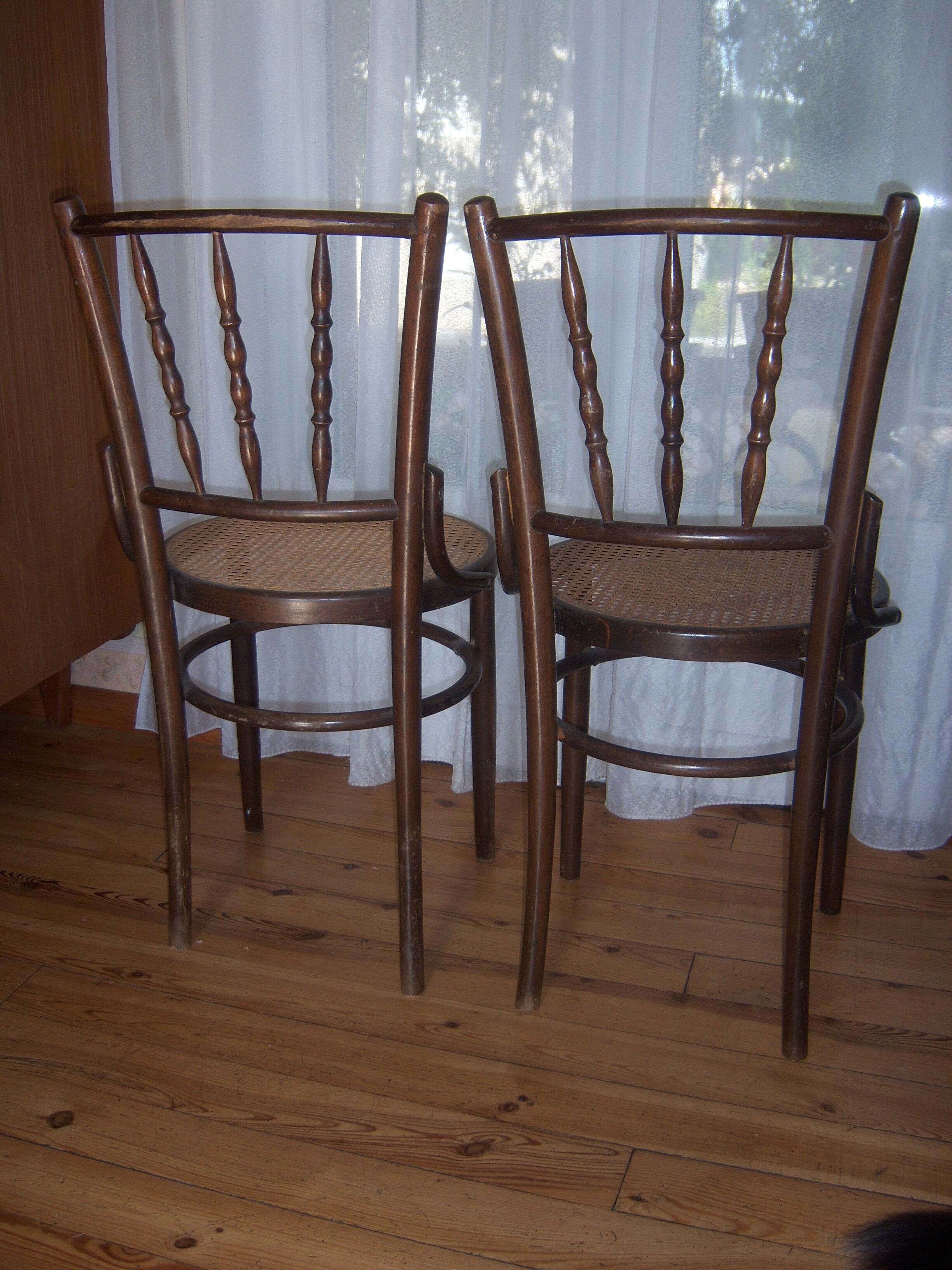 Set of two bistro chairs