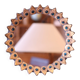 Decorative mirror by Marcel Vangeerbergen (1933-2007), Belgian ceramist.
