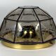 1960s 1970s Ceiling Lamp Flush Mount by Glashütte Limburg Germany