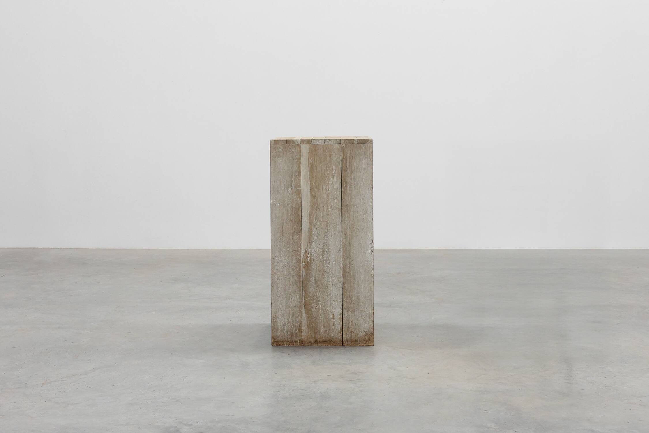 Late 20th century Modern solid oak wood pedestal, Belgium