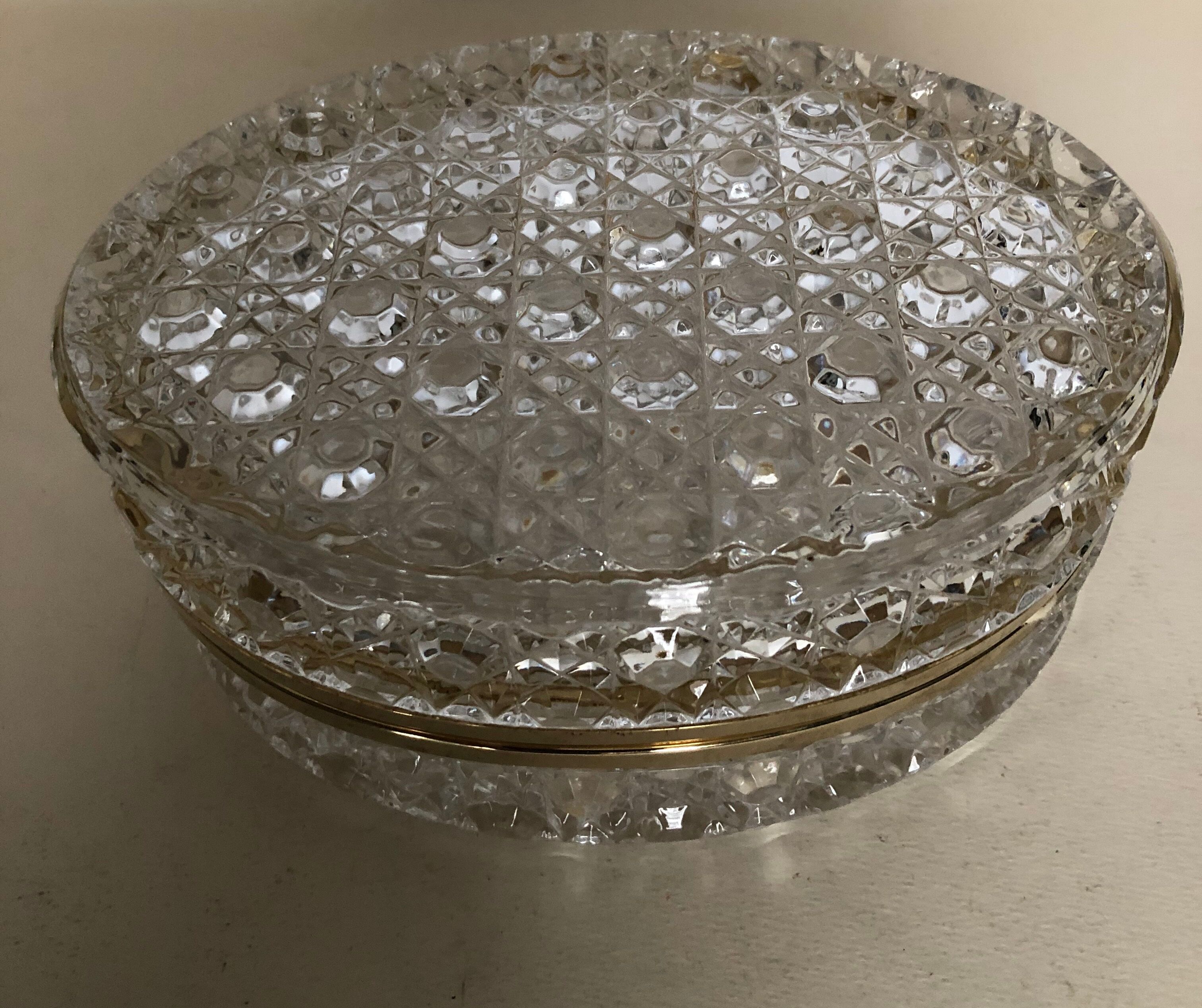 Gold-rimmed crystal box