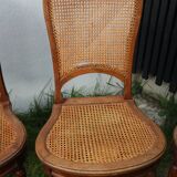 Lot of 6 vintage fluted chairs