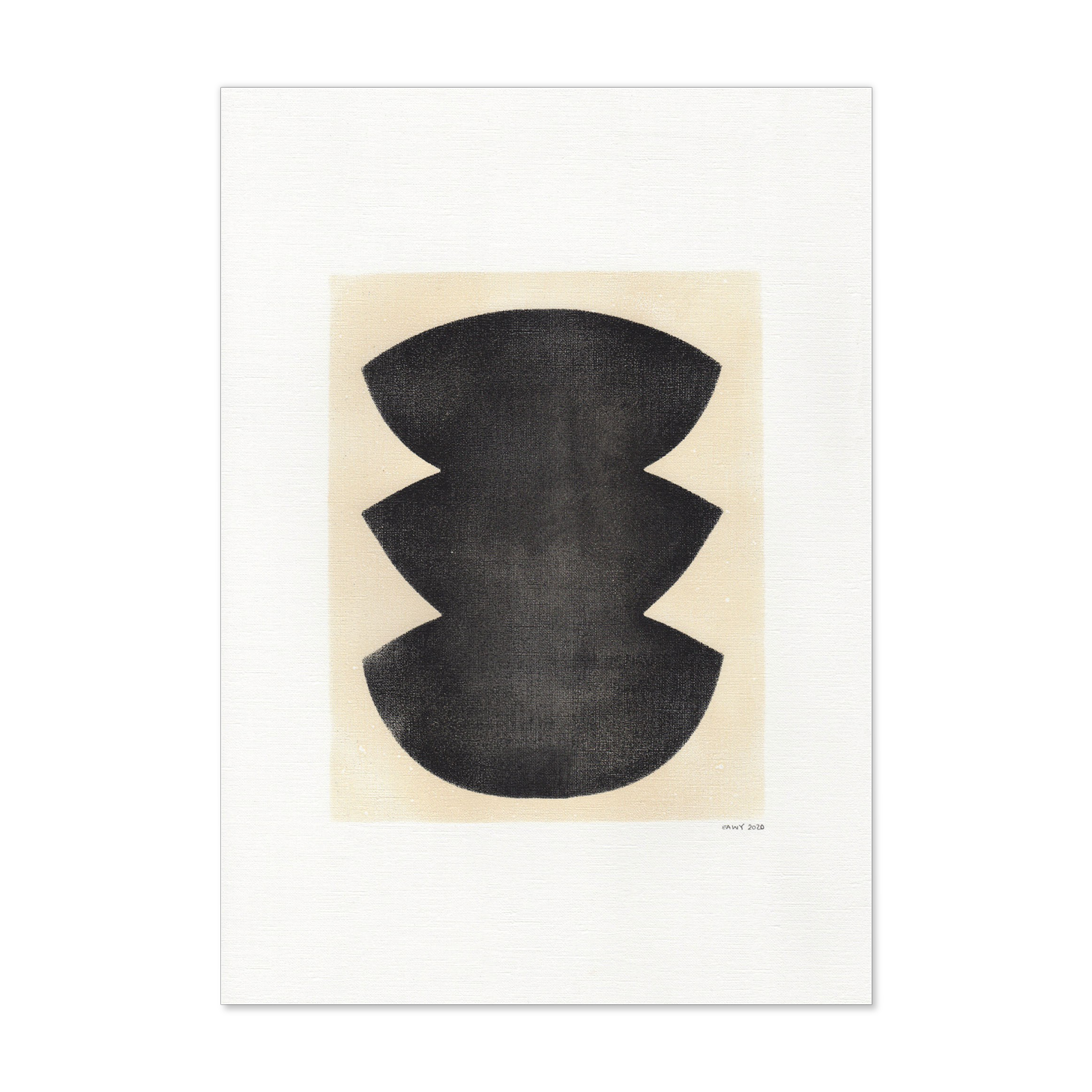 Paper paint dated and signed 30x40cm