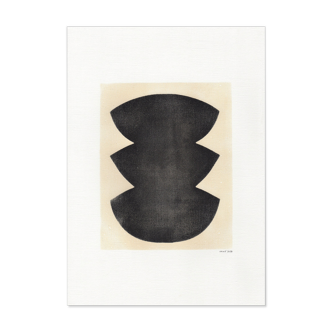 Paper paint dated and signed 30x40cm