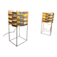 Pair of lamps max sauzé – ekilux – vintage design metal brass