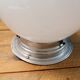 Art deco ceiling lamp, globe white opaline, 15 cm, circa 1940