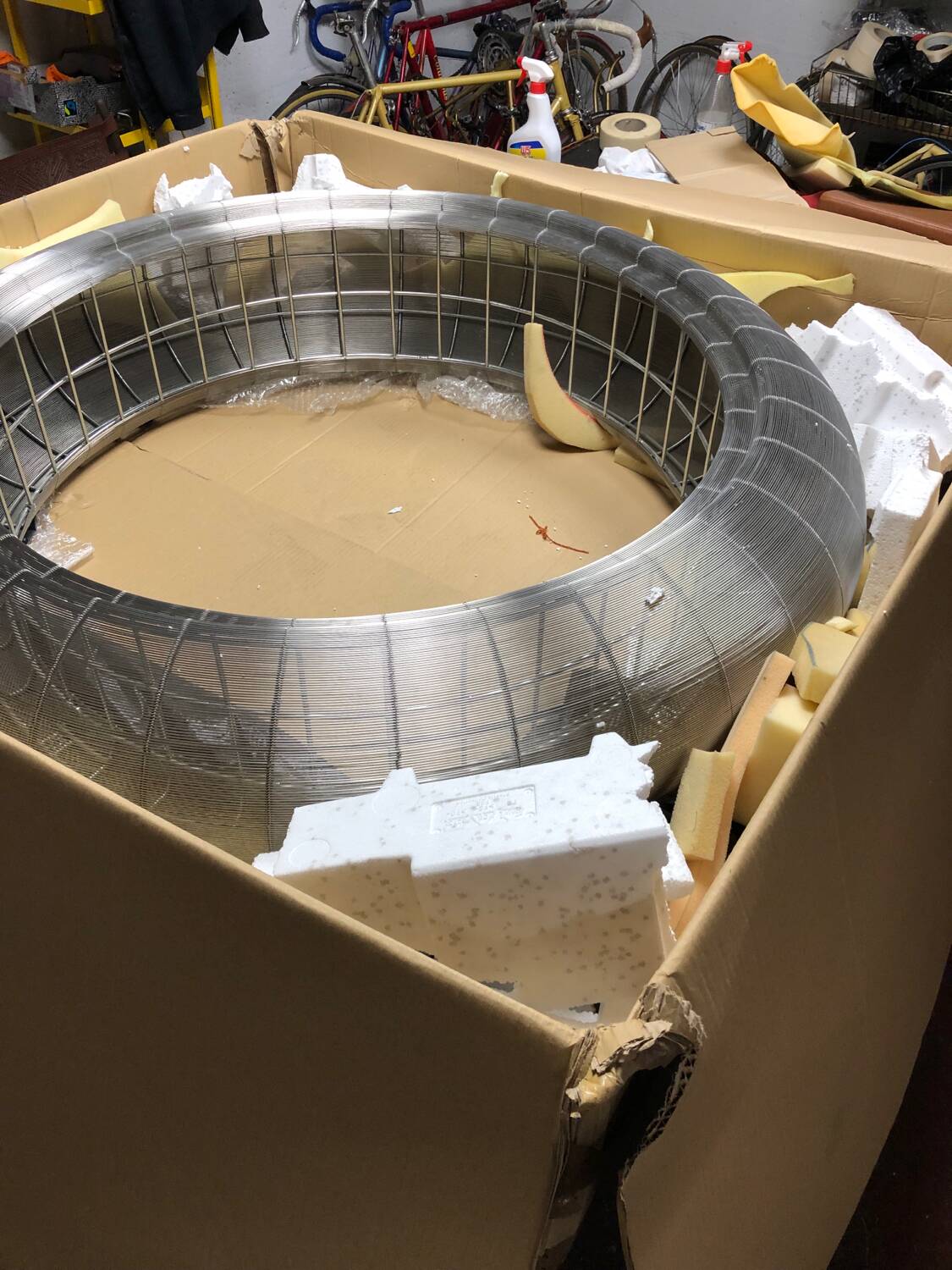 Large Roche Bobois designer wire coffee table