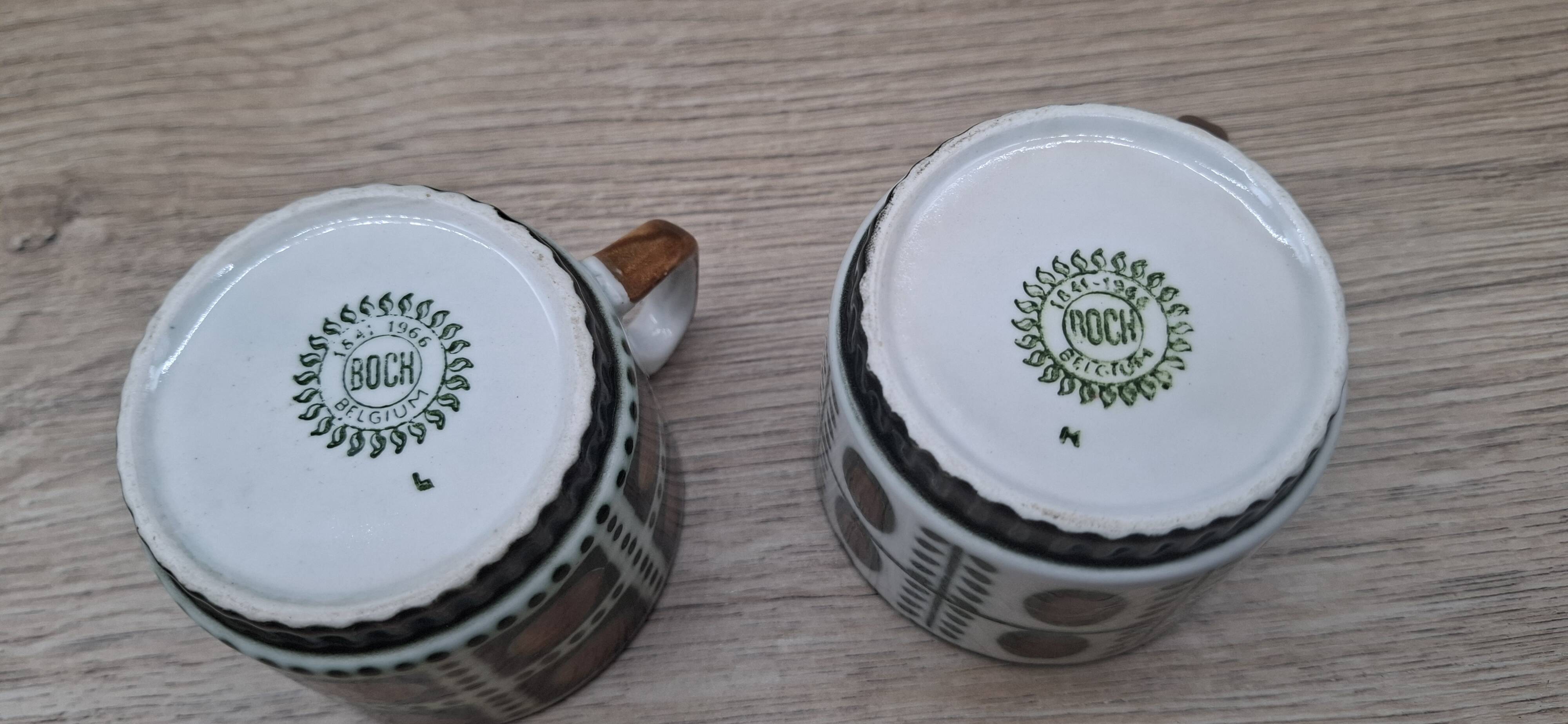 Set of 4 Boch 1966 Bernadette and Noix cups