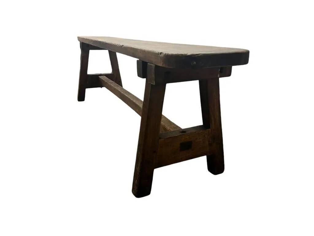 Vintage solid wood sofa / dining bench