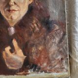 Huiles sur toile portraits couple tableaux anciens