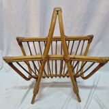 Rattan magazine holder from 1970
