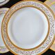 Set of 6 Limoges porcelain soup plates, decorated with gold 24