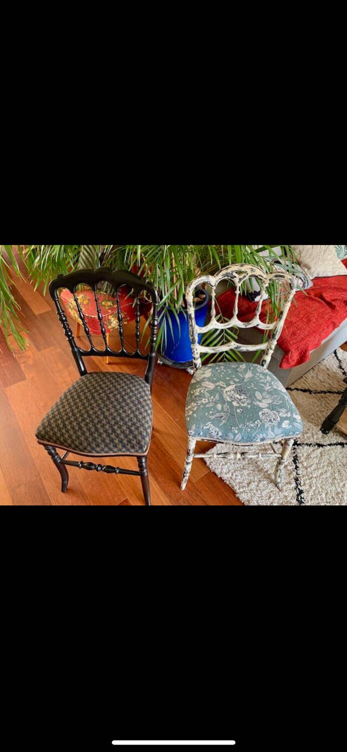 Two Napoleon III chairs, completely restored