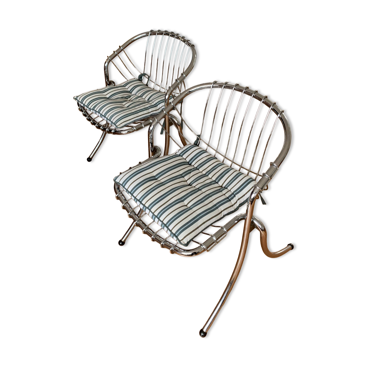 Paire de chaises " LYNN " par Gastone Rinaldi pour RIMA