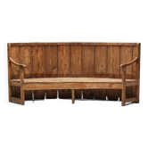 Tabouret de bar rustique à dossier haut, Angleterre, XVIIIe siècle