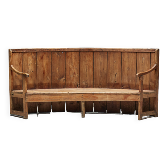 Tabouret de bar rustique à dossier haut, Angleterre, XVIIIe siècle