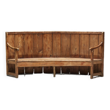 Tabouret de bar rustique à dossier haut, Angleterre, XVIIIe siècle