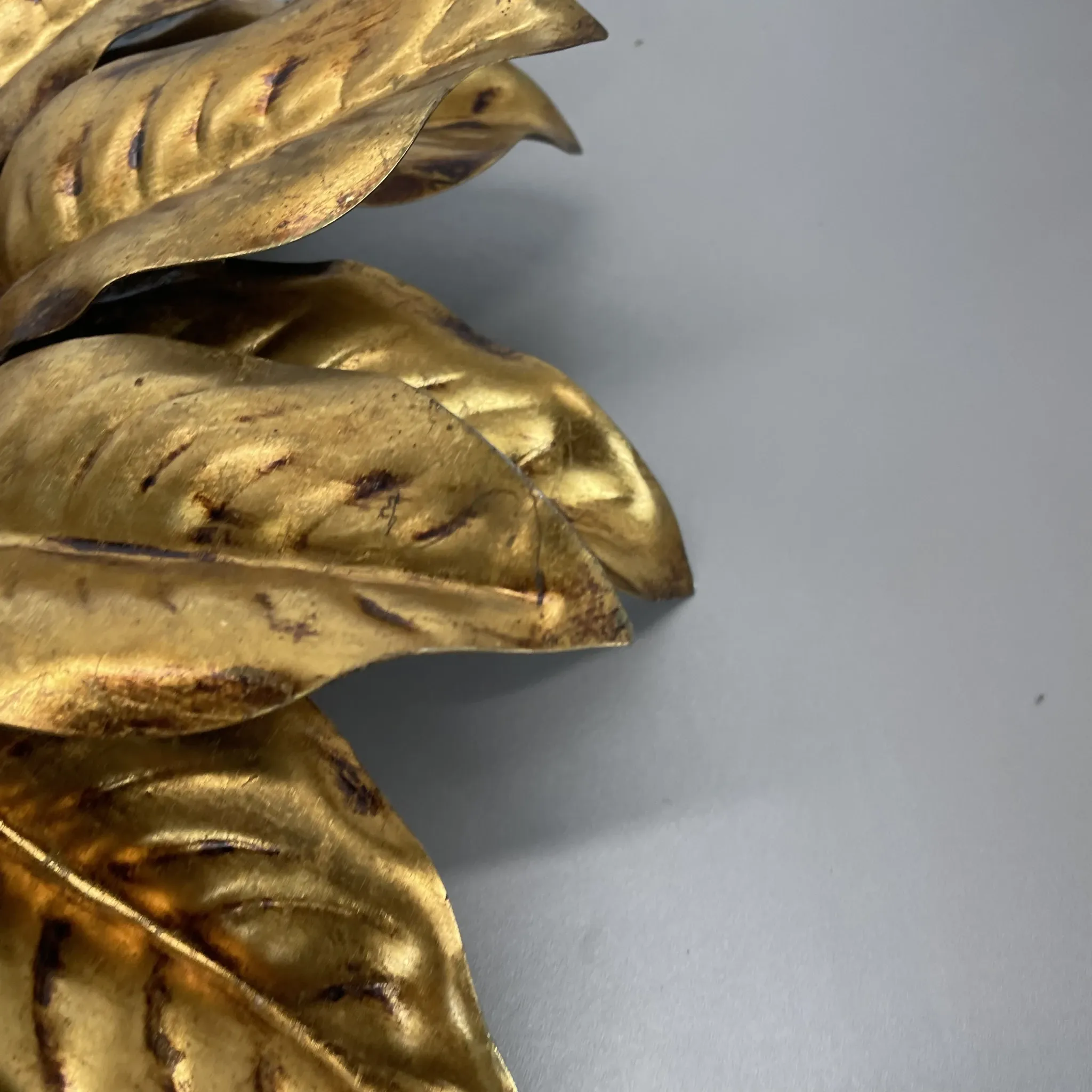 Large 55 cm golden 'florentine theatre' ceiling light by banci, florence, italy, 1970