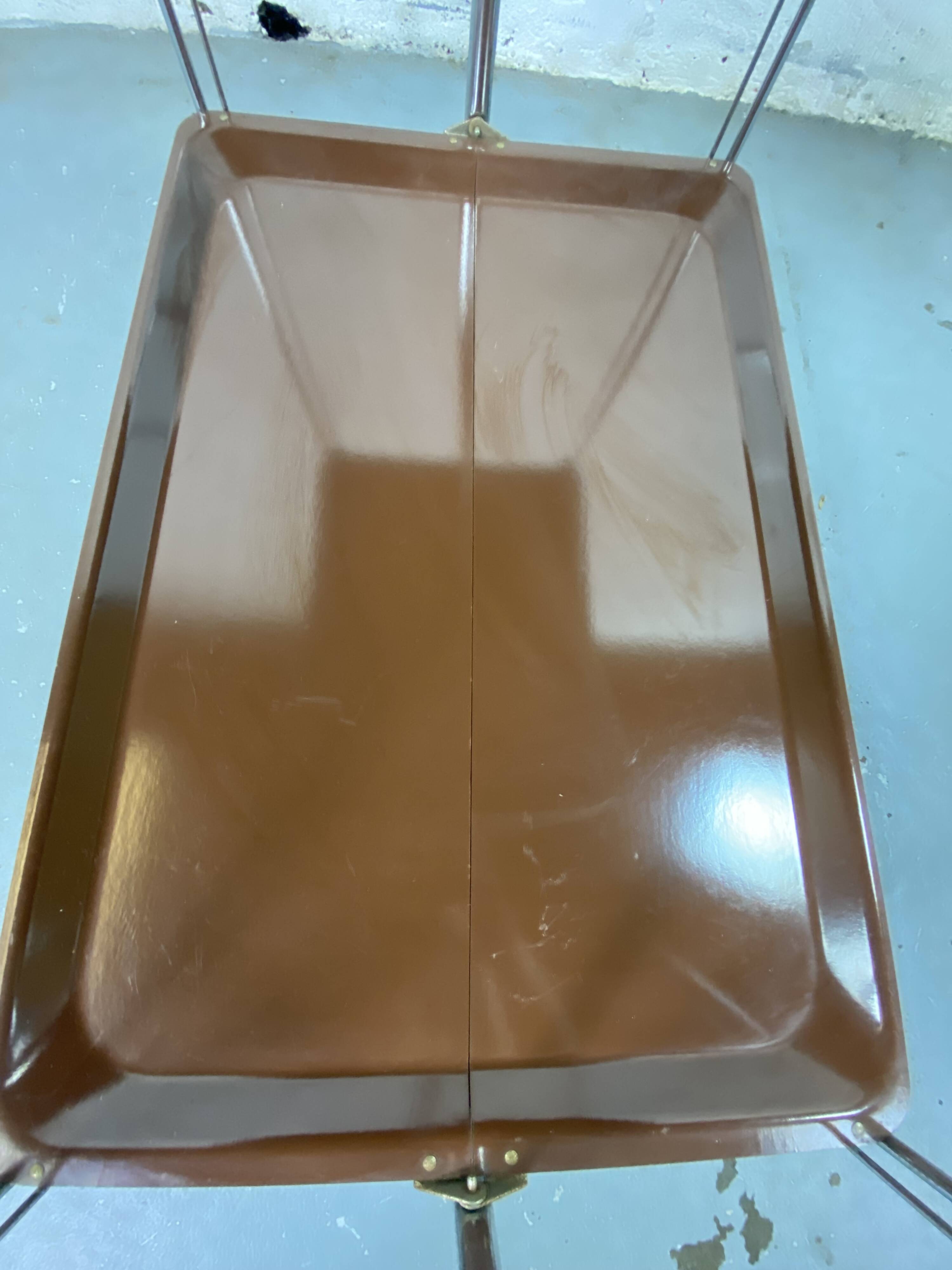 Chariot desserte pliable mid-century de Bremshey Solingen, 1950s