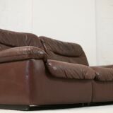 Canapé De Sede en cuir "chocolat" Suisse, circa 1970